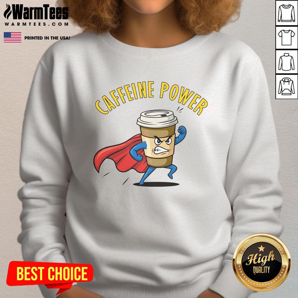 Awesome Caffeine Power Super Man Coffee T-Shirt - Image 5