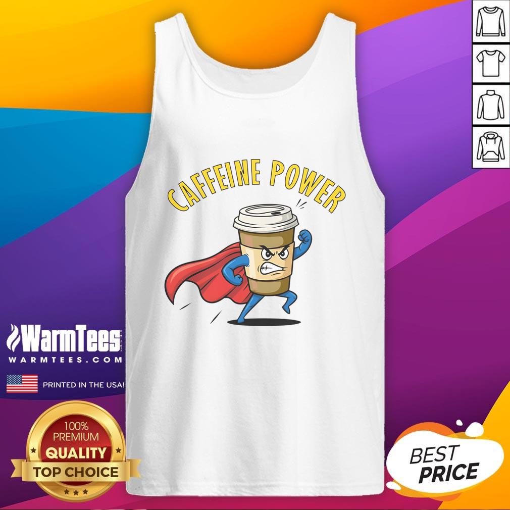 Awesome Caffeine Power Super Man Coffee T-Shirt - Image 4