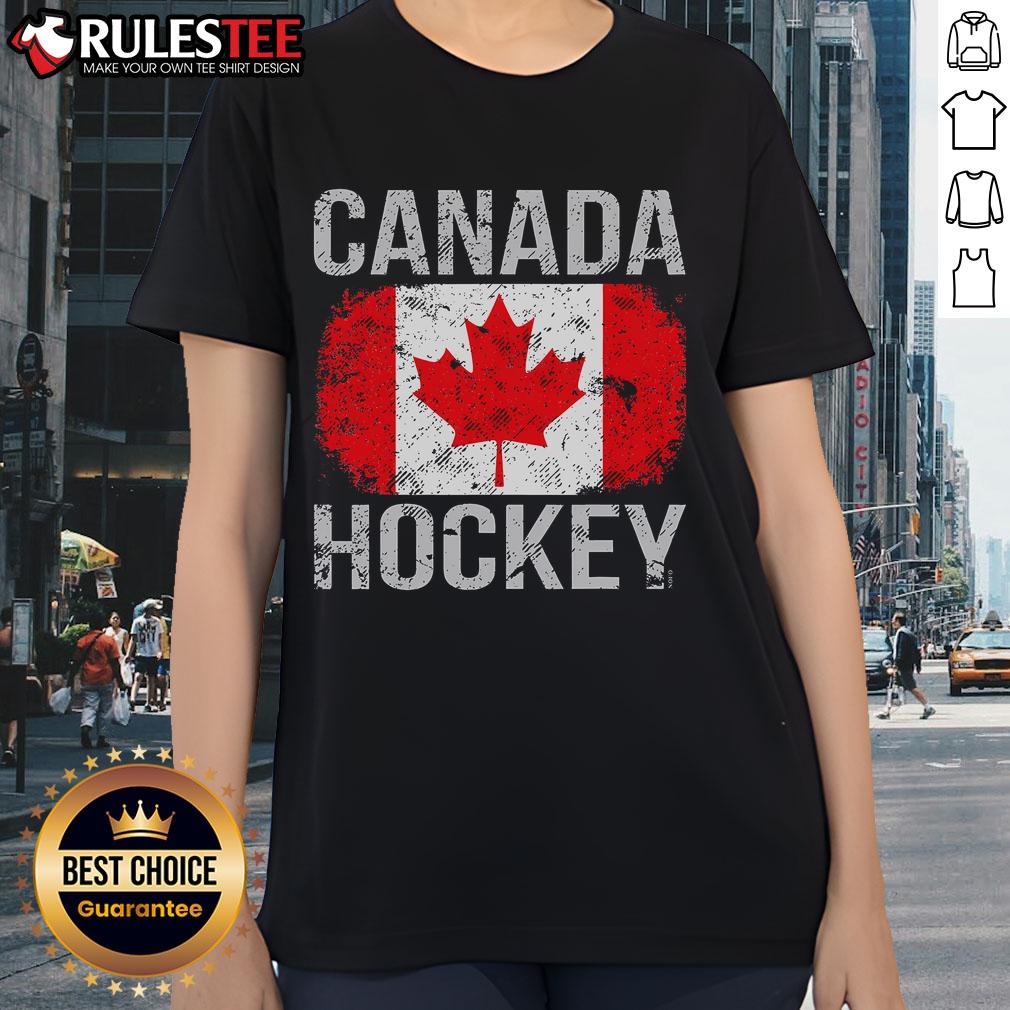 Awesome Canada Hockey Canadian Flag T-Shirt - Image 3