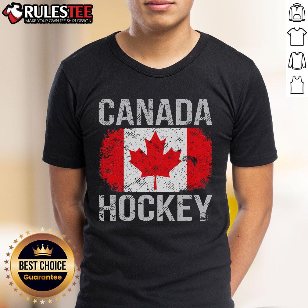 Awesome Canada Hockey Canadian Flag T-Shirt