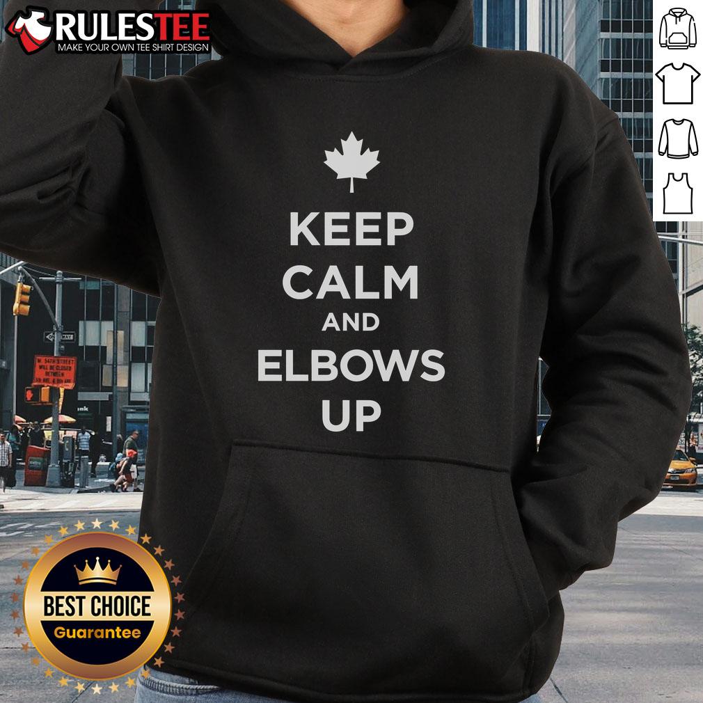 Awesome Canada Keep Calm And Elbows Up T-Shirt - Image 2