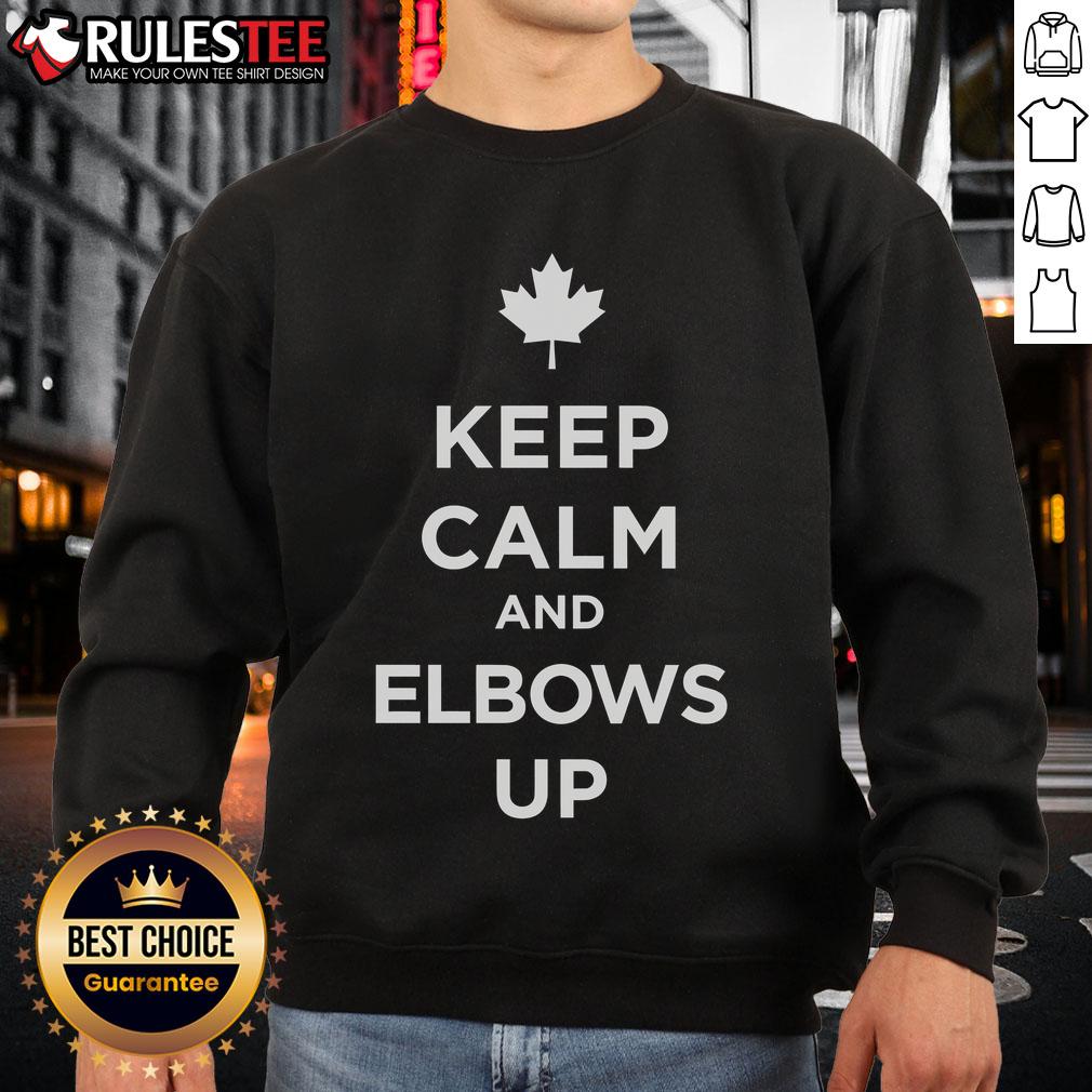 Awesome Canada Keep Calm And Elbows Up T-Shirt - Image 5