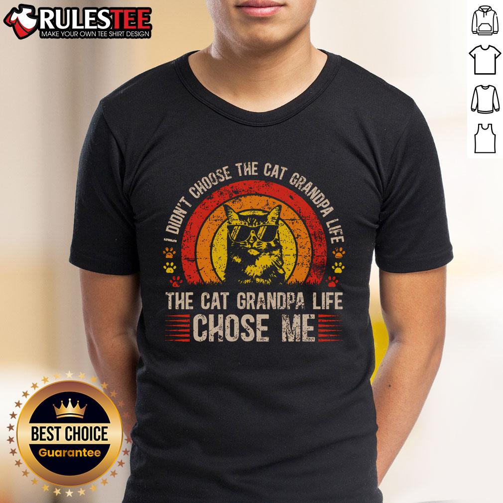 Awesome Cat Grandpa Life Cat Lover Grandpa Cat Grandfather T-Shirt