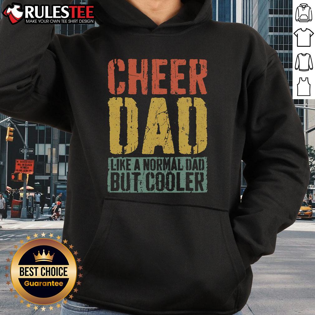 Awesome Cheer Dad Like A Normal Dad But Cooler Father's Day Vintage T-Shirt - Image 2