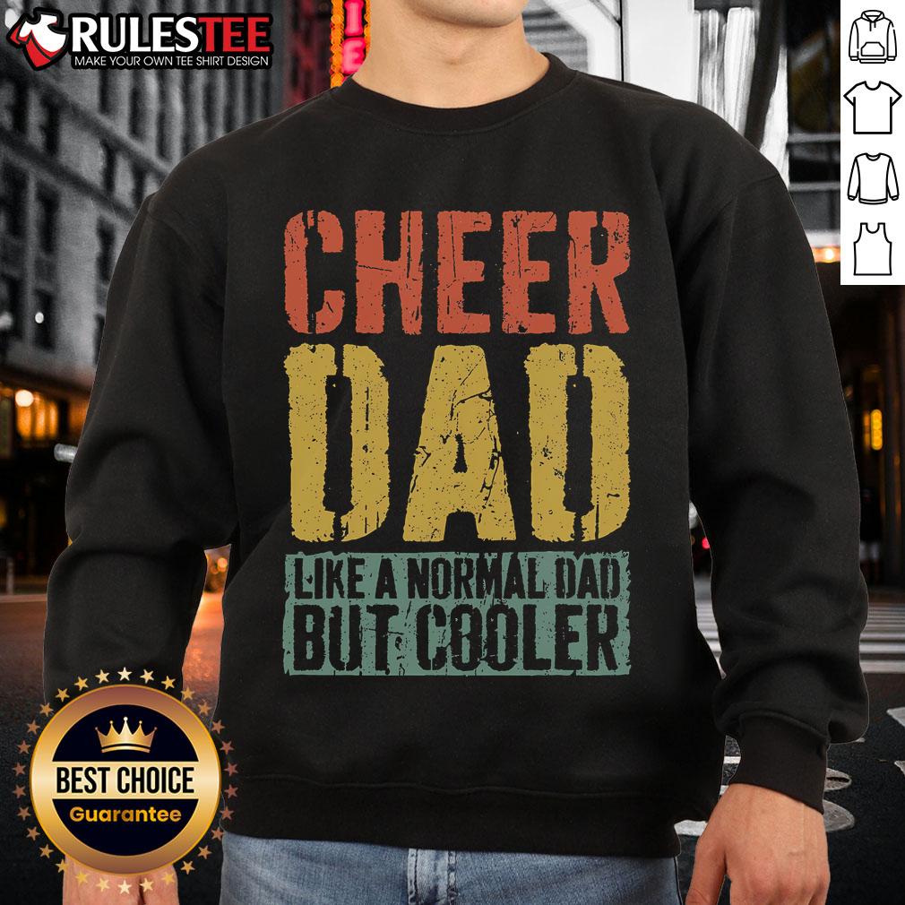 Awesome Cheer Dad Like A Normal Dad But Cooler Father's Day Vintage T-Shirt - Image 5