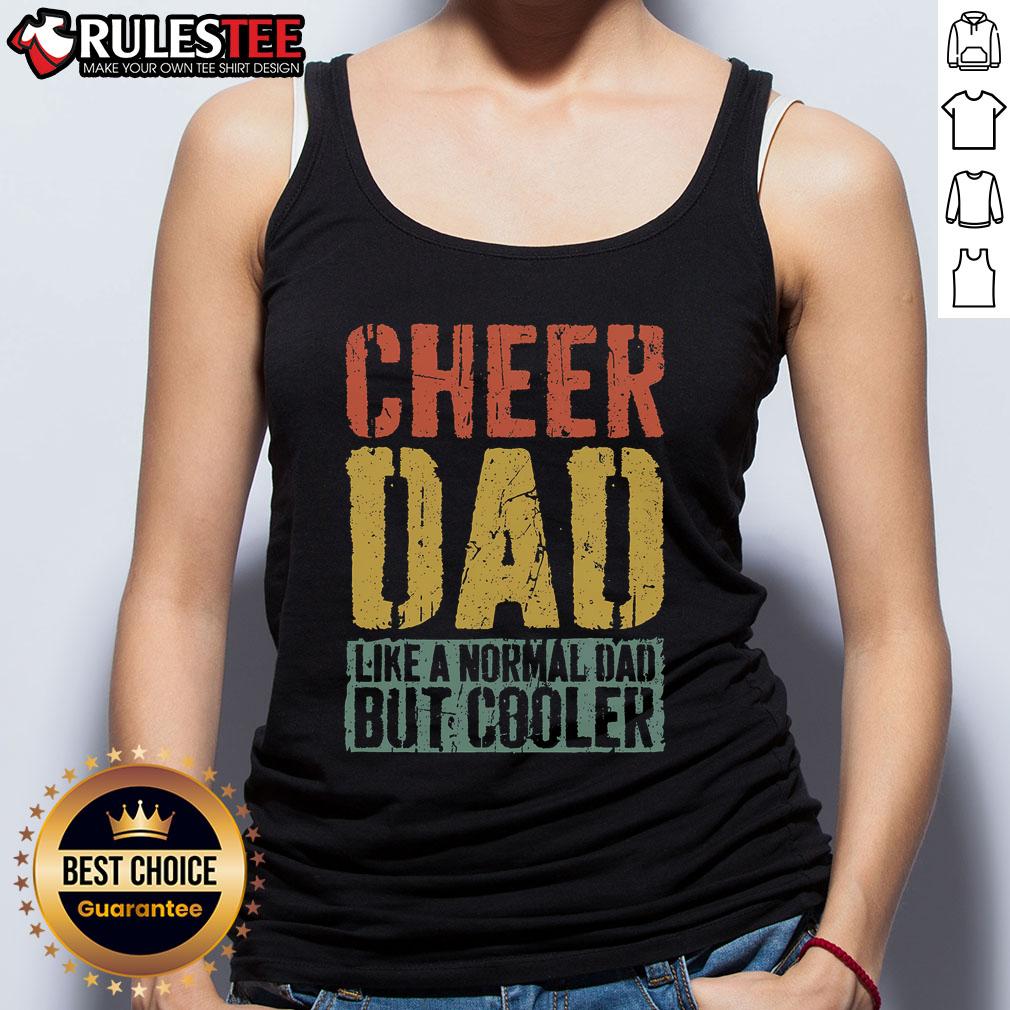 Awesome Cheer Dad Like A Normal Dad But Cooler Father's Day Vintage T-Shirt - Image 4