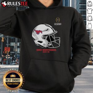 Alternative view of Awesome College Football Playoff 2025 SMU Mustangs Helmet T-Shirt