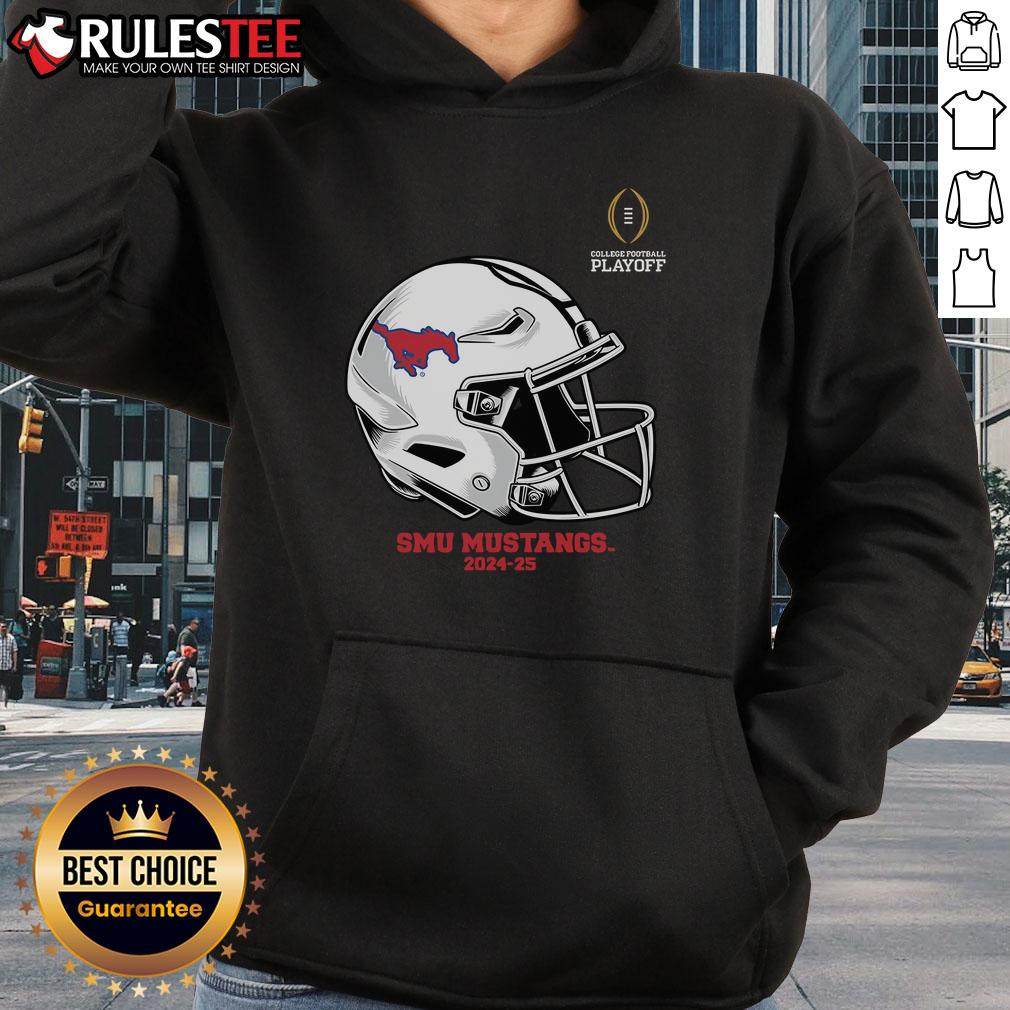 Awesome College Football Playoff 2025 SMU Mustangs Helmet T-Shirt - Image 2