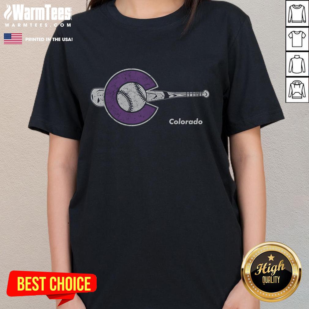 Awesome Colorado Baseball Bat Colorado State T-Shirt - Image 3