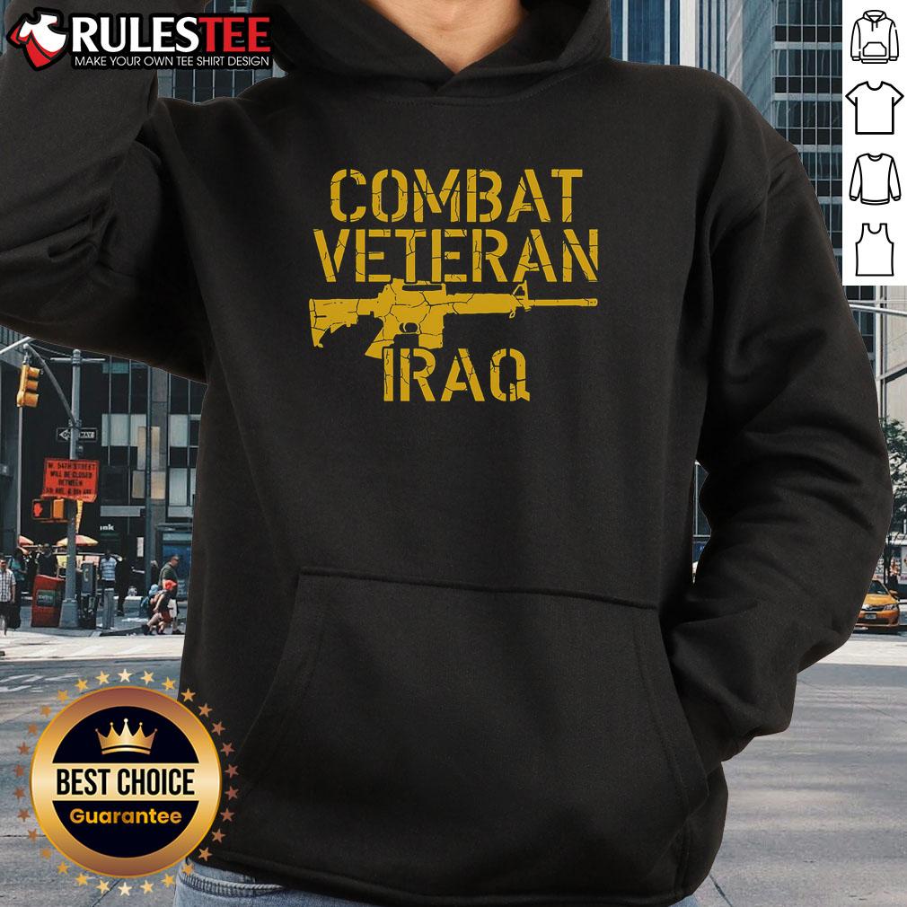 Awesome Combat Veteran Iraq For Proud American Vets T-Shirt - Image 2