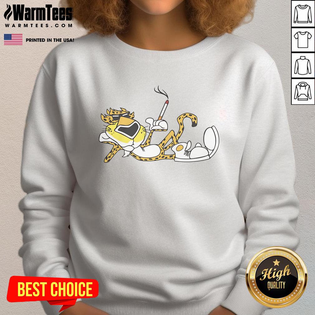 Awesome Cool Cheetah Cig T-Shirt - Image 5