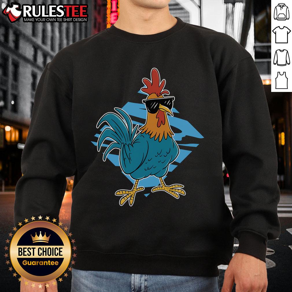 Awesome Cool Rooster Sunglasses Farm Animal Lover T-Shirt - Image 5