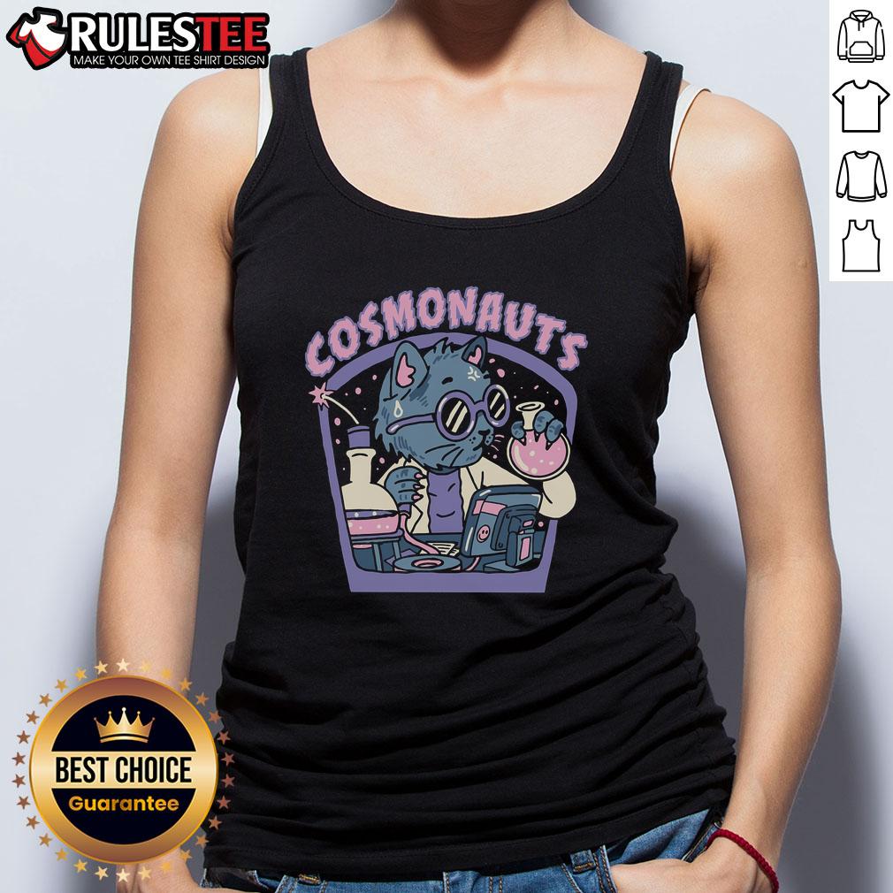 Awesome Cosmonauts Cat Scientist T-Shirt - Image 4