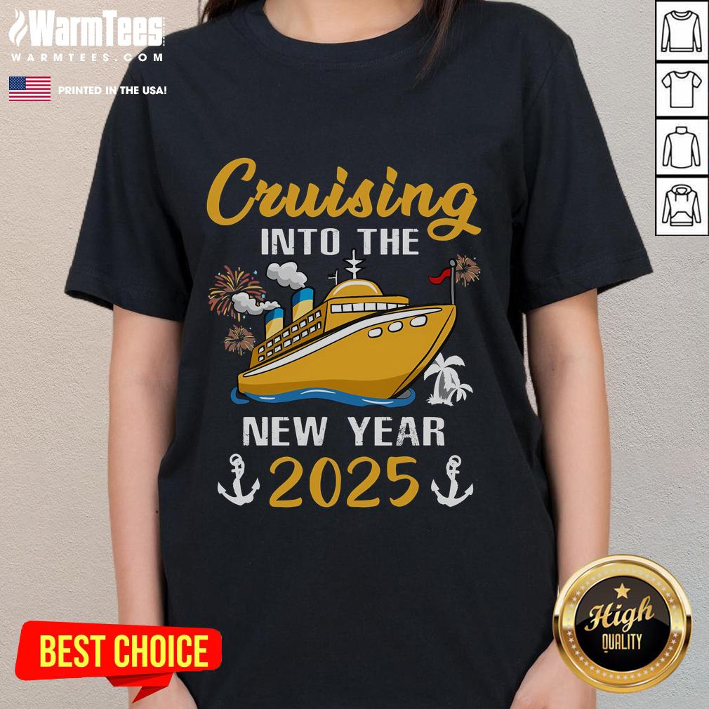Awesome Cruising Into The New Year 2025 T-Shirt - Image 3