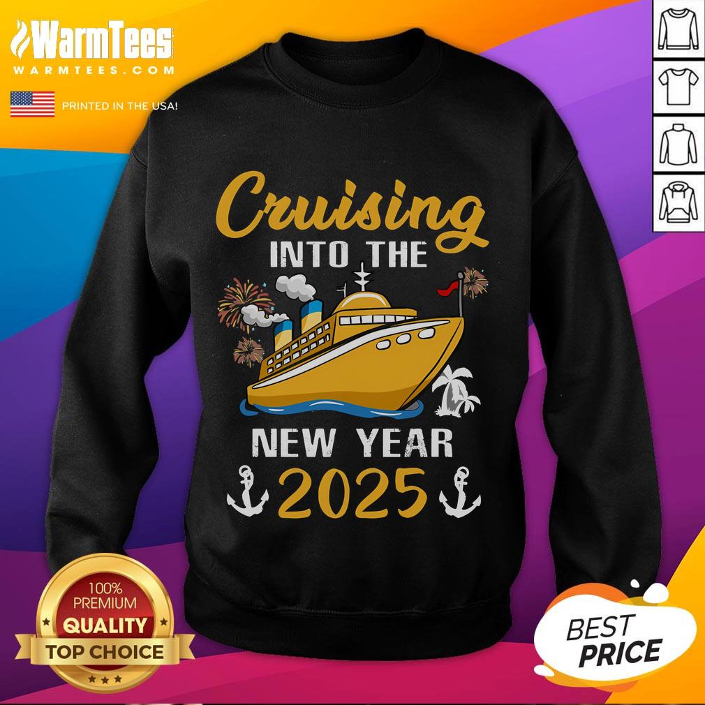 Awesome Cruising Into The New Year 2025 T-Shirt - Image 5