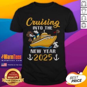 Awesome Cruising Into The New Year 2025 T-Shirt
