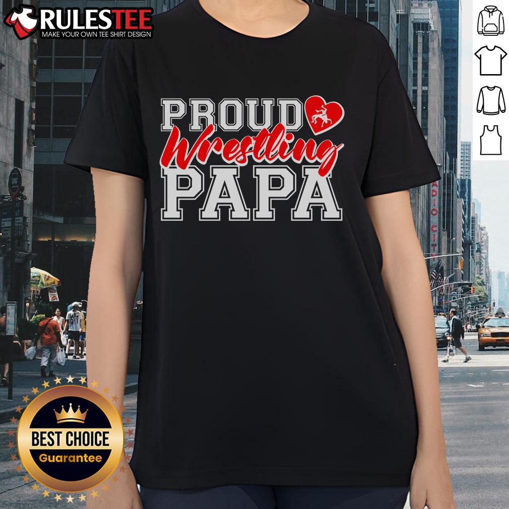 Awesome Cute Proud Wrestling Papa T-Shirt - Image 3