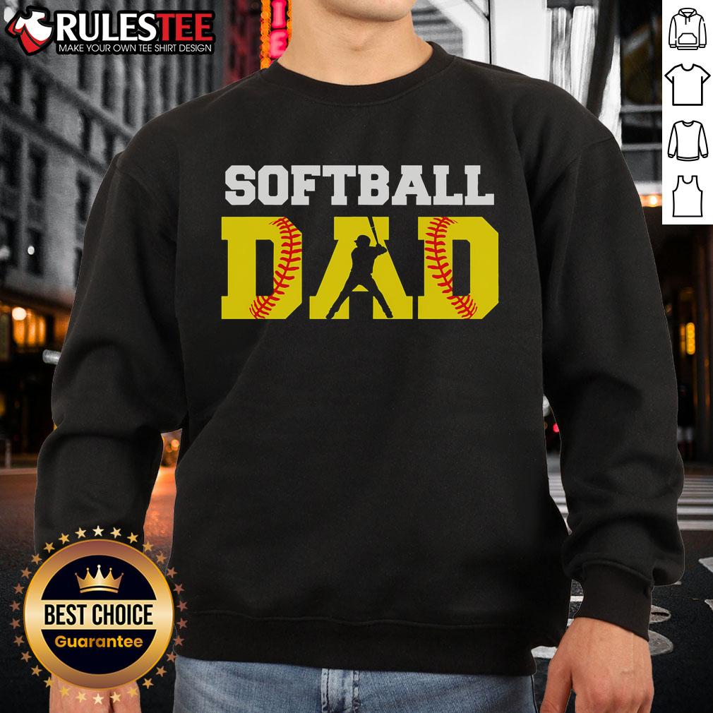 Awesome Dad Softball Apparel Yellow Softball Dad T-Shirt - Image 5