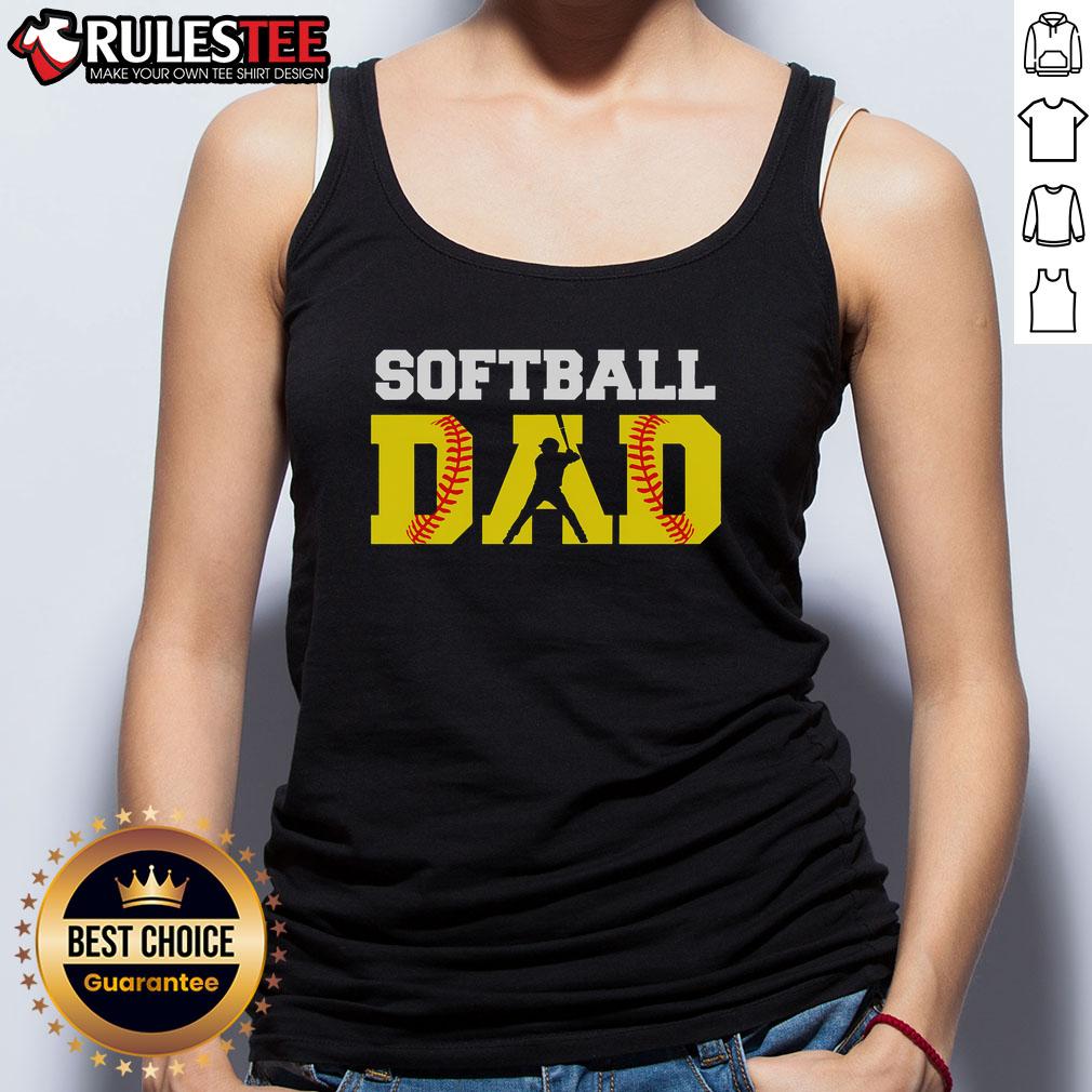 Awesome Dad Softball Apparel Yellow Softball Dad T-Shirt - Image 4