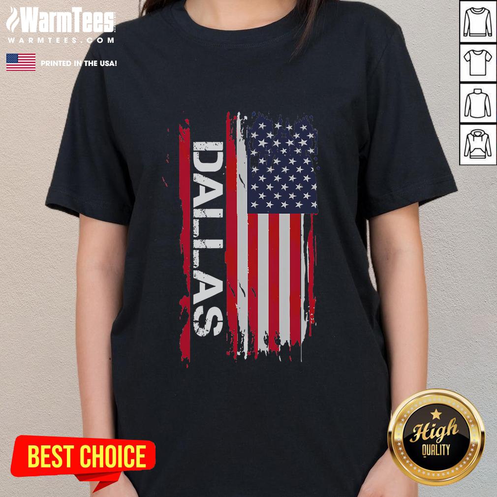 Awesome Dallas America Flag T-Shirt - Image 3