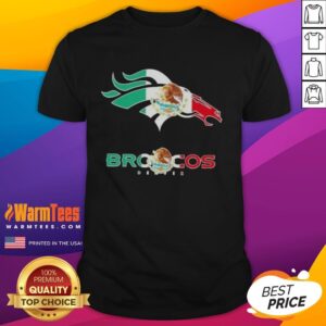 Awesome Denver Broncos Football X Mexican Flag Logo T-Shirt
