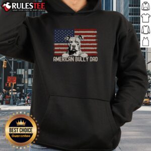 Alternative view of Awesome Dog Dad Ever American Flag American Bully Dad T-Shirt