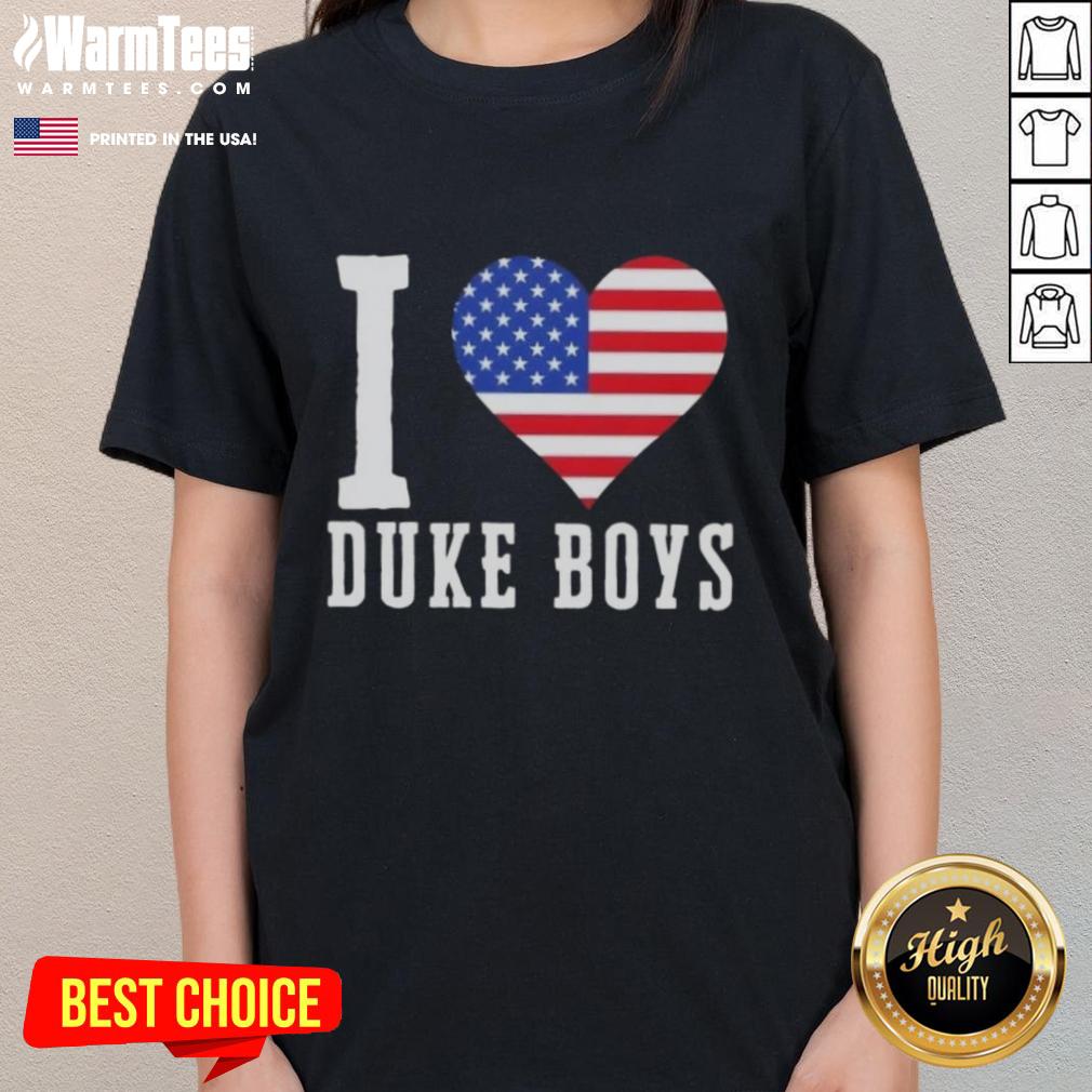 Awesome Duke Boys I Love Duke Boys Us Flag T-Shirt - Image 3
