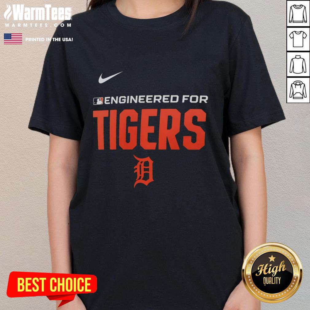 Awesome Engineered For Detroit Tigers MLB Logo T-Shirt - Image 3