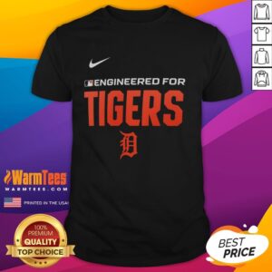 Awesome Engineered For Detroit Tigers MLB Logo T-Shirt