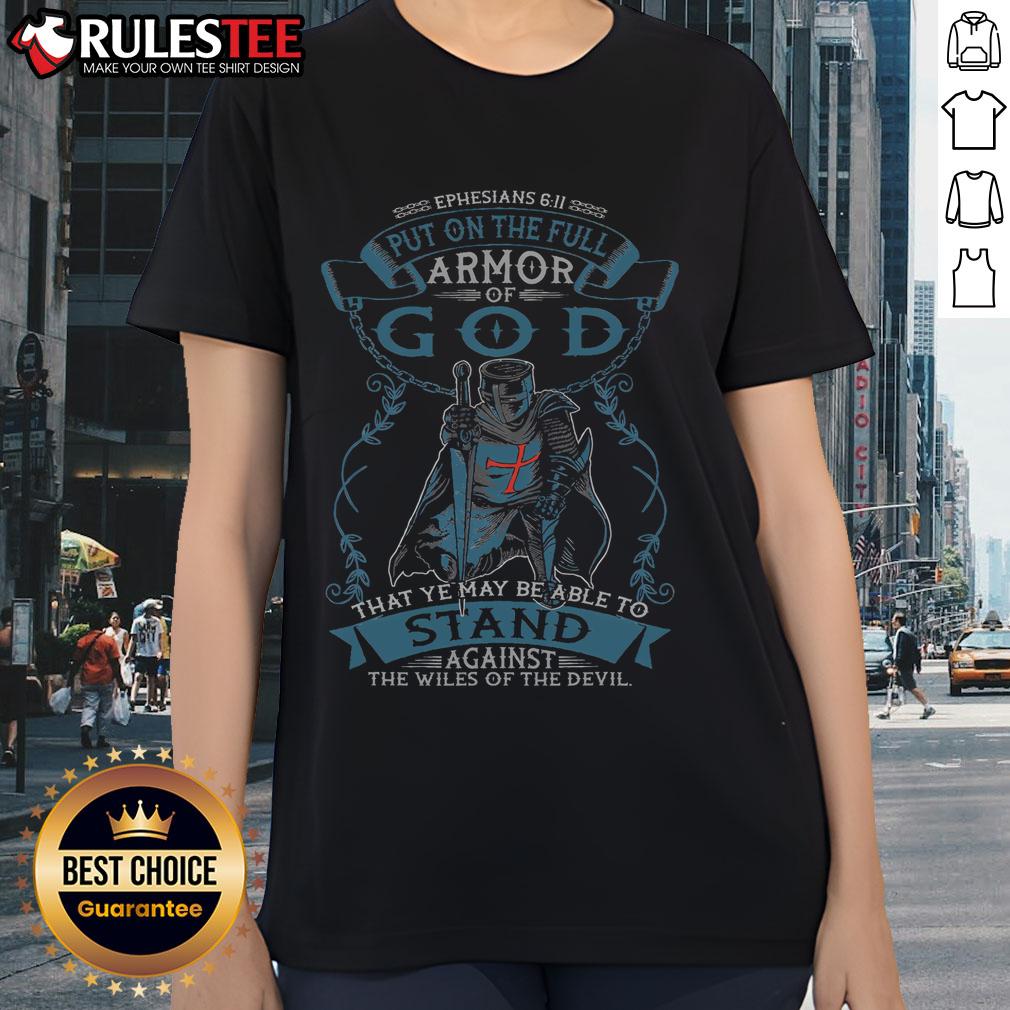 Awesome Ephesians Full Armor Of God Christian Bible Verse Religious Knight T-Shirt - Image 3