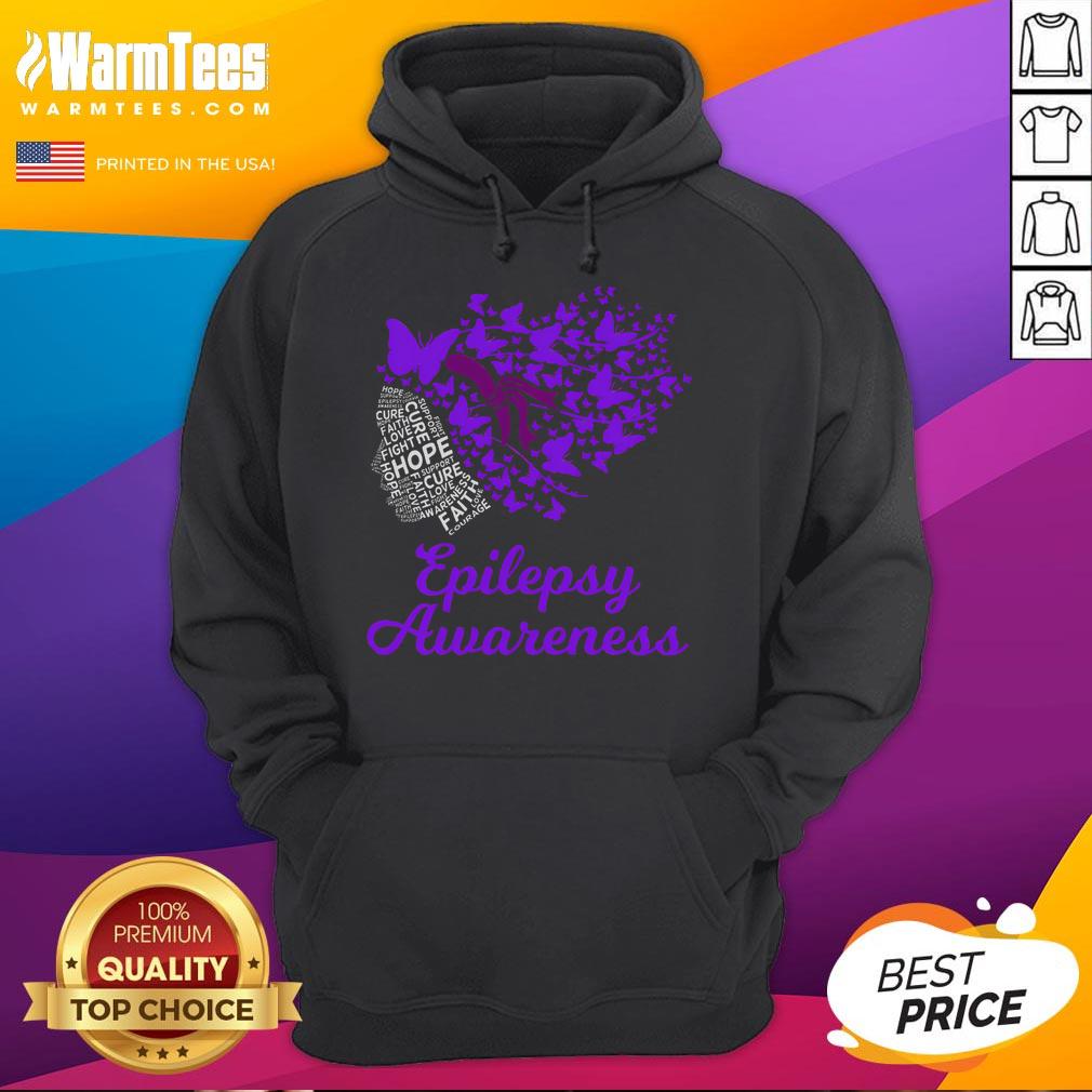 Awesome Epilepsy Awareness Day Epilepsy Butterfly T-Shirt - Image 2