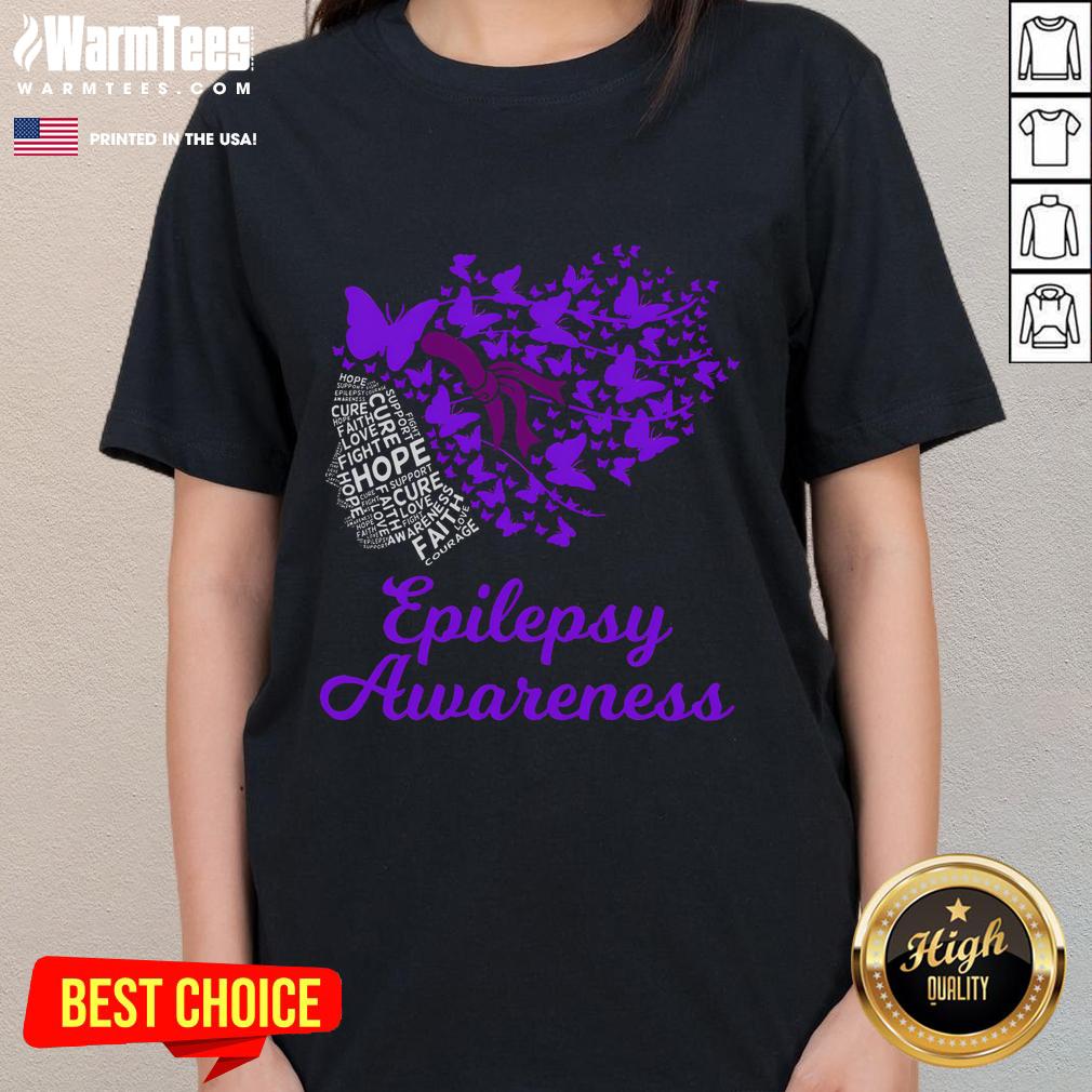 Awesome Epilepsy Awareness Day Epilepsy Butterfly T-Shirt - Image 3