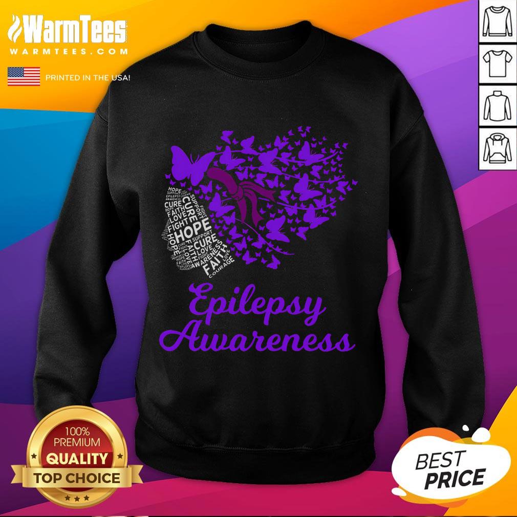 Awesome Epilepsy Awareness Day Epilepsy Butterfly T-Shirt - Image 5