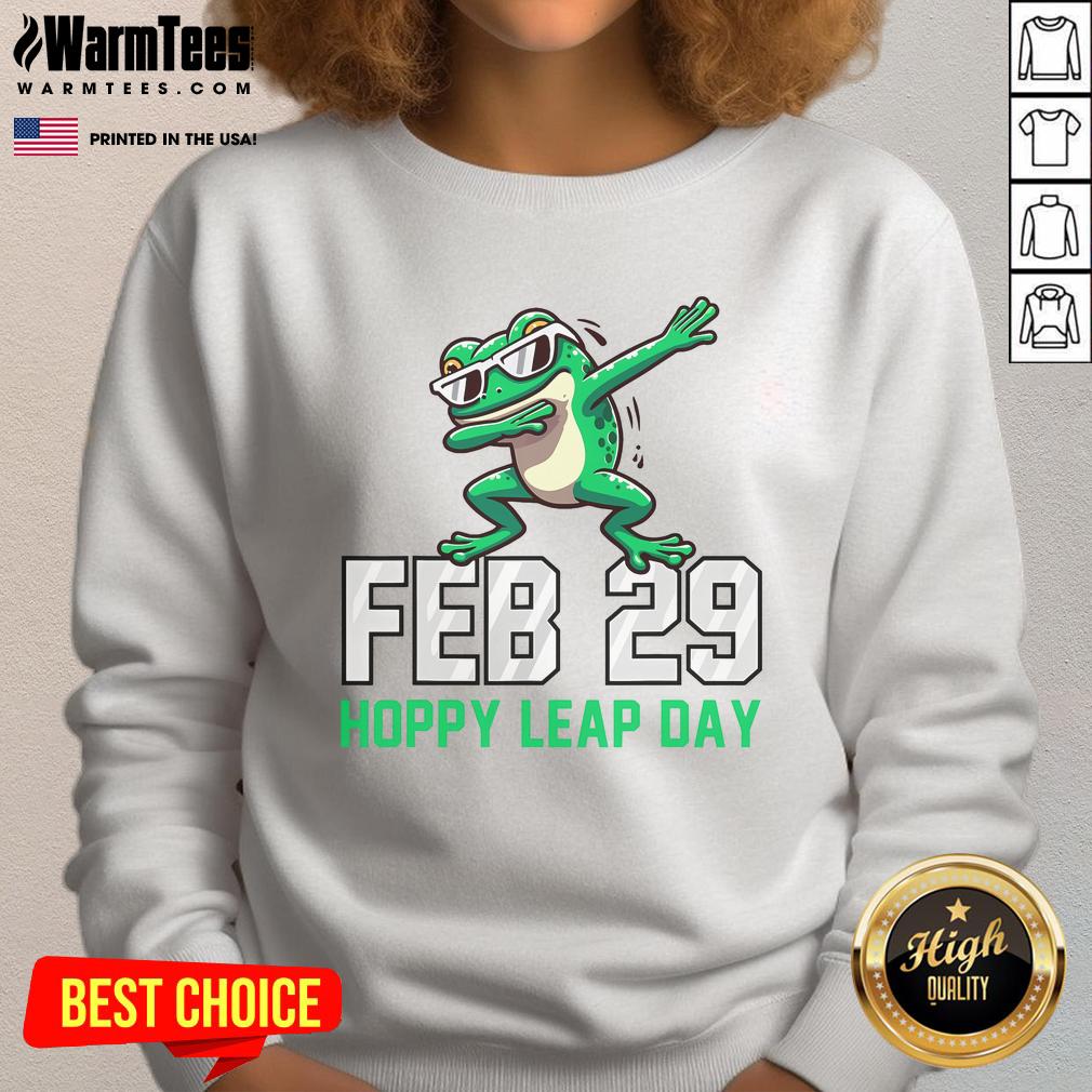 Awesome Feb 29 Hoppy Leap Day Frog Dabbing T-Shirt - Image 5