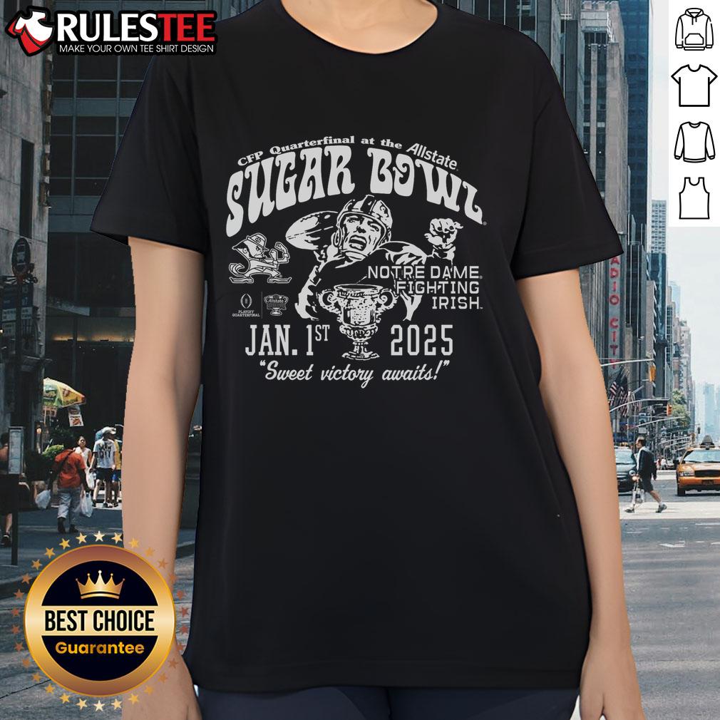Awesome Fighting Irish Sugar Bowl 2025 CFP Retro T-Shirt - Image 3