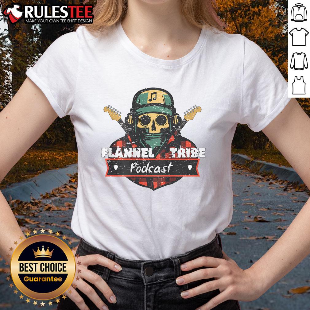 Awesome Flannel Tribe Podcast Skeleton T-Shirt - Image 5