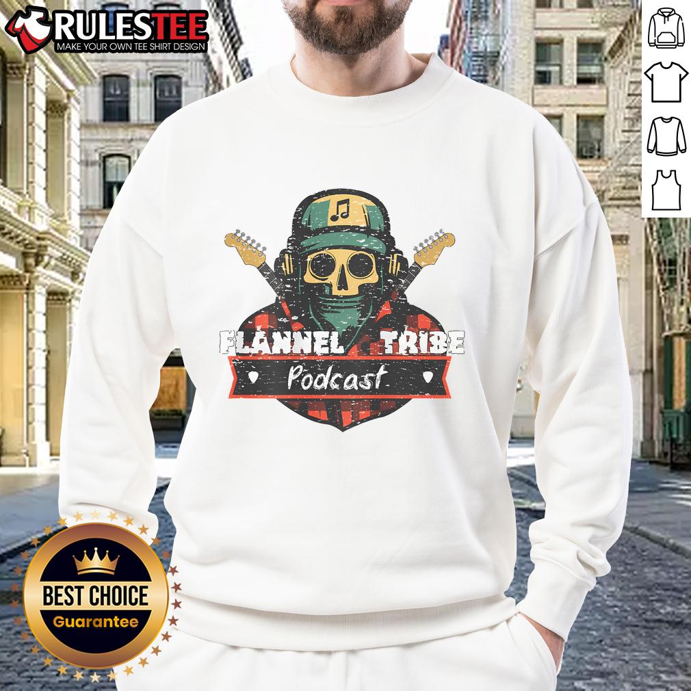 Awesome Flannel Tribe Podcast Skeleton T-Shirt - Image 4