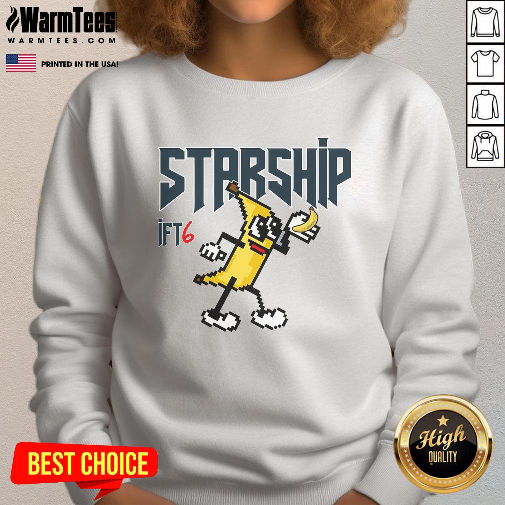 Awesome Flight 6 Banana Power Starship T-Shirt - Image 5