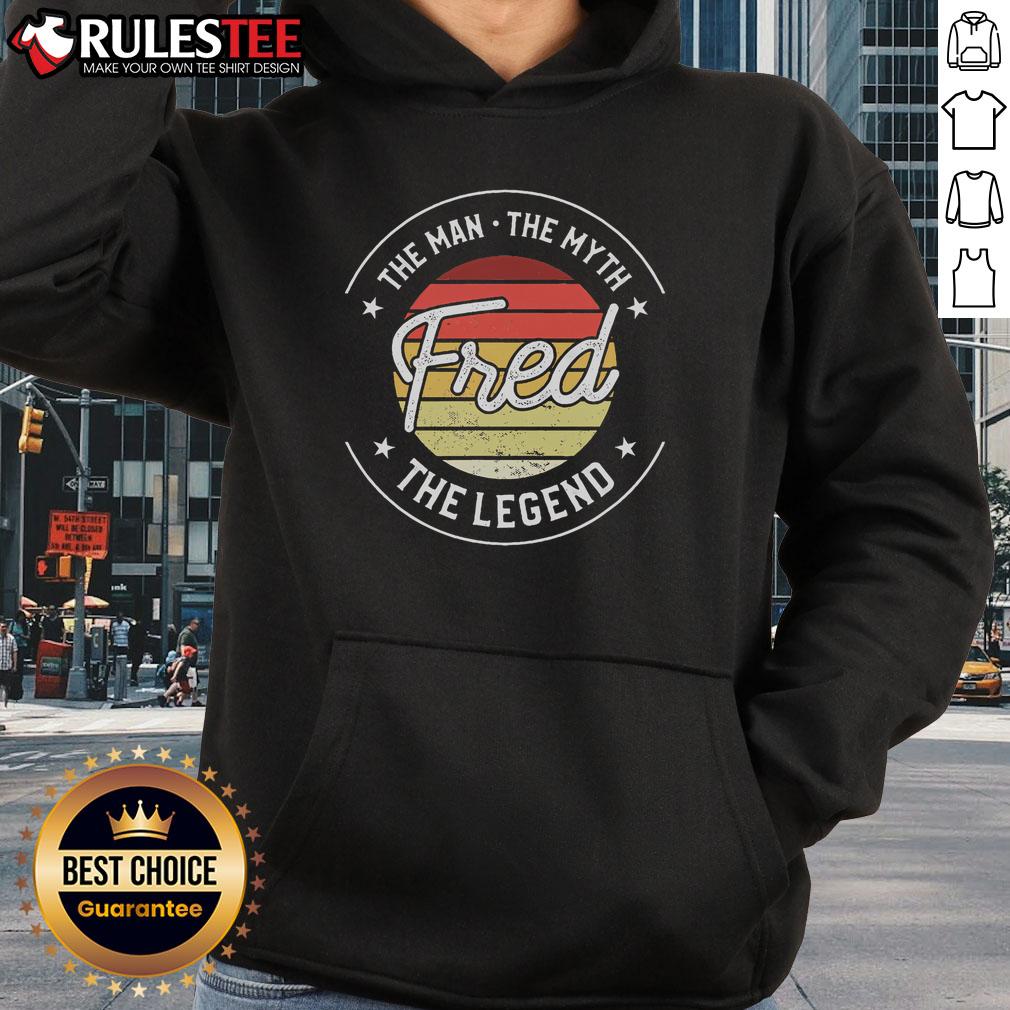 Awesome Fred The Man The Myth The Legend Vintage Sunset T-Shirt - Image 2