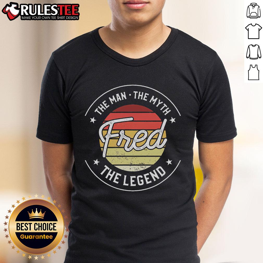 Awesome Fred The Man The Myth The Legend Vintage Sunset T-Shirt