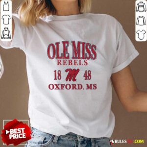 Alternative view of Awesome Gameday Couture Cream Ole Miss Rebels Unity T-Shirt