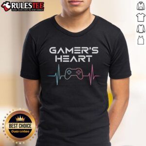 Awesome Gamer's Heart Heartbeat T-Shirt