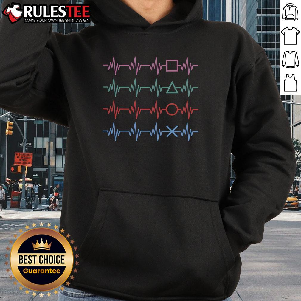 Awesome Gaming Design Heartbeat T-Shirt - Image 2