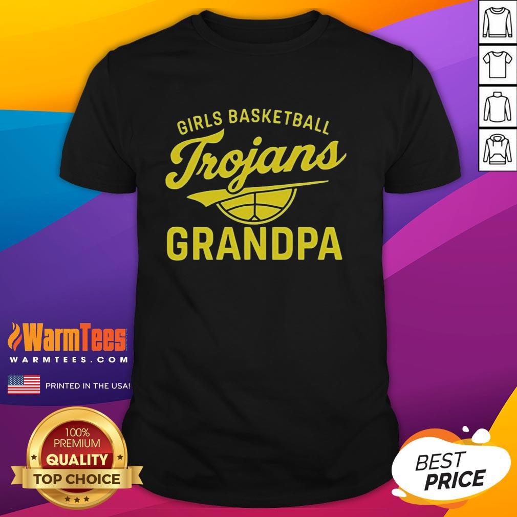 Awesome Girl Basketball Trojans Grandpa T-Shirt