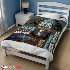 Alternative view of Awesome Godzilla Blanket Fleece Customized Blanket
