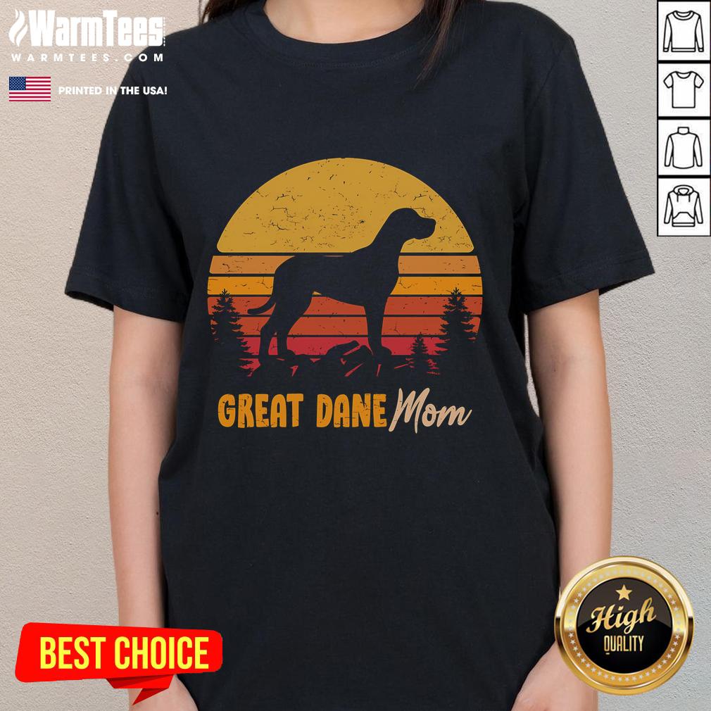 Awesome Great Dane Mom Vintage Retro Dog T-Shirt - Image 3