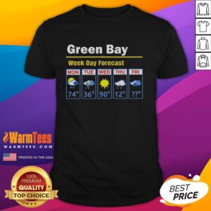 Awesome Green Bay Erratic 5 Day Weather Forecast T-Shirt