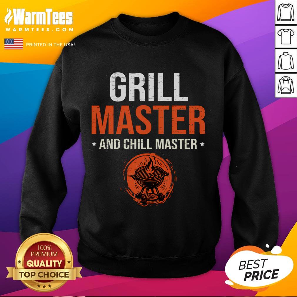 Awesome Grill Master And Chill Master Father's Day T-Shirt - Image 5