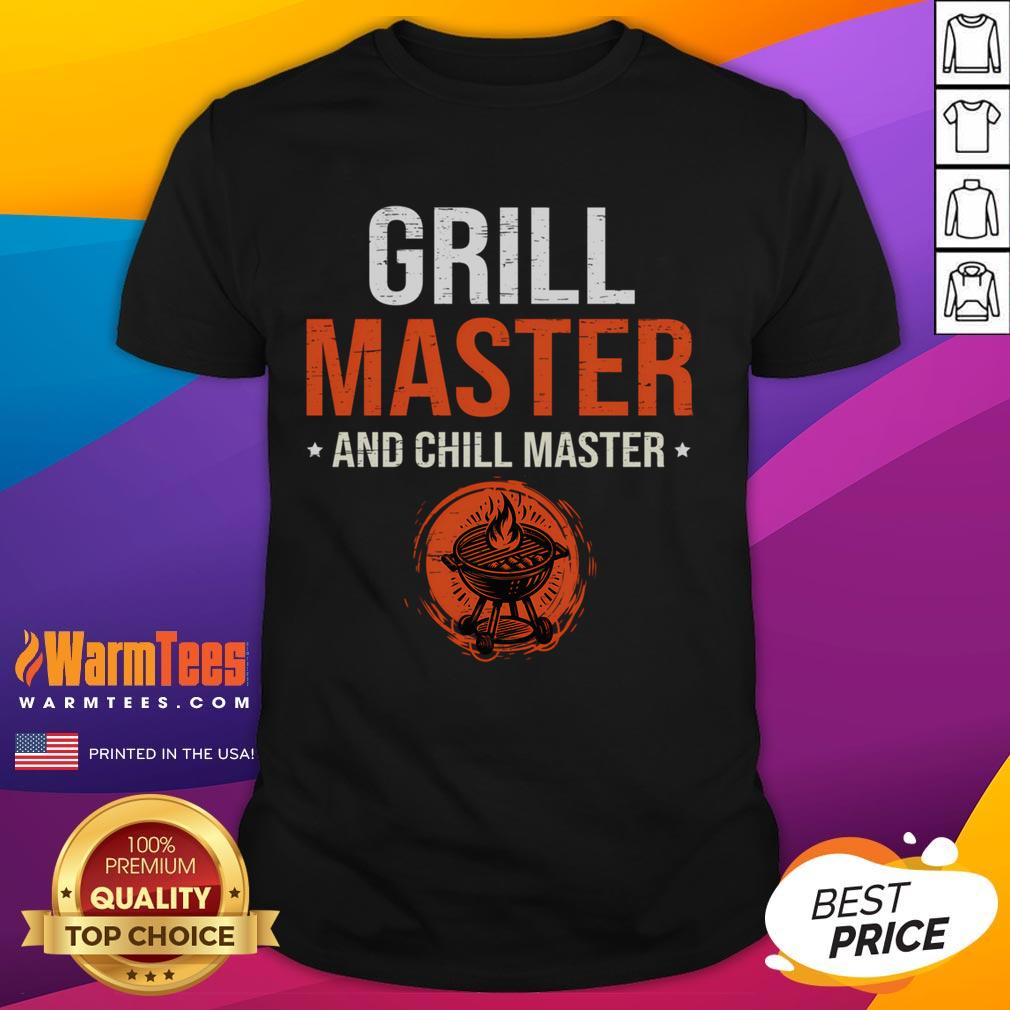 Awesome Grill Master And Chill Master Father's Day T-Shirt