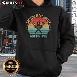 Alternative view of Awesome Grilling Meat Softly With His Tongs Vintage Barbecue T-Shirt